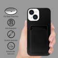 Miniatyrbillede 4 af 5: CQBB iPhone13 (6,1 tommer) etui, kortholder cover til iPhone 13 + skærmbeskytter, kortplads designet til iPhone 13 telefon etui sort