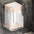 Miniatyrbild 2 av 8: Våtservetter dispenser väggmonterade våtdukar behållare tungt enkla husdjur pappershandduk dispenser för badrum, transparent vit toalettpapper hållare Transparent vit