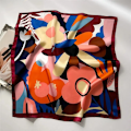 Pikkukuva 6 / 7: Lyx Print Silk Square Scarf Naiset Kevät Kaula Huivit Shawl Wraps Nainen 70Cm Hiukset Käsi Headkercheif Hijab Bandana FJ780-3