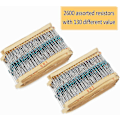 Miniatyrbillede 2 af 5: Modstandssæt 2600 stk. 130 værdier, 1% modstande varierer Sortiment af metalfilm modstande med 1 ohm-3m ohm 1 / 4w med opbevaringsboks til projekter
