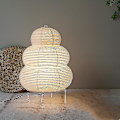 Miniatyrbild 4 av 5: Japansk kreativ stativ golvlampa sovrum sängbord skrivbord vit rispapper bordslampa hem hotell L [DB] Blank Lamp EU-kontakt Blank Lamp EU Plug