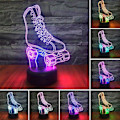 Miniatyrbilde 2 av 10: Rulleskridsko LED 3D Illusion Nattljus USB Hjulskridsko S