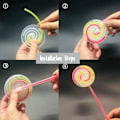 Pikkukuva 5 / 5: 3 kpl Glow Stick -pyörivät valot, imeskelytabletit, ketjutet taikasauva