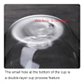 Miniatyrbilde 7 av 7: Varmebestandig dobbeltvegget glasskopp Høy borosilikatglasskrus Øl Juice Kaffe Vannkopper Transparent kopp Drikkegods Gave Håndtak 350ml
