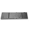 Miniatyrbillede 1 af 7: Mini bærbar foldbart tastatur tyndt trådløst bt-nummer tastpapir til mac windows laptop tablet lys-handy bluetooth-kompatibel grå-fransk