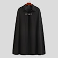 Miniatyrbillede 1 af 7: Incerun Mode Mænd Frakke Jakker Lapel Solid Farve En Knap Cape Trench Streetwear 2023 Casual Herre Overfrakker Po S-5Xl Sort S