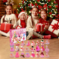 Miniatyrbillede 8 af 8: 2024 Nedtælling Jule Gummiande Adventskalender, 24-Dages Badelegetøjs Sæt c
