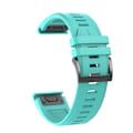Pikkukuva 1 / 7: 22 mm 26 mm silikonrem för Garmin Fenix ​​7X 7 Pro Solar/6X 6 Sapphire 5 5X Plus 3 3HR/Epix QuickFit WatchBand 1:1 Officiellt band style2 Teal style2 Teal QuickFit 26mm