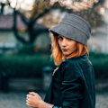 Miniatyrbild 2 av 10: Personlig mjuk brätte åttkantig hatt Vinter Håll varm Kyltäta hattar för vandring utomhus Grå Grey