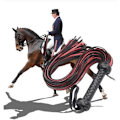 Miniatyrbilde 2 av 5: Whip Ride, Ridespø for hester, Ridespø, Ridespø for tyrefekting, Klestilbehør, med PU-lærhåndtak, treningsutstyr for sirkusgrep, piskfest Cosplay