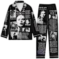 Pikkukuva 1 / 7: Sleepwears Taylors The Swifts Pyjamat Painatus 2-osainen setti Pitkähihaiset Lapellit Rennot Housut 1989 Pyjama-asu Style-9 Style-9 XL