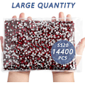 Miniatyrbillede 4 af 4: 14400 stk Røde Flade Rhinestones til DIY Håndværk, Siam, SS20, 4,6-4,8 mm Siam SS20/14400pcs