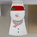 Pikkukuva 8 / 8: Joulu WC-istuimen kansisetti - Juhlava lumimies kylpyhuoneen matto ja kansi Snowman