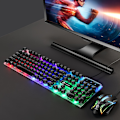 Miniatyrbillede 4 af 7: Punk Retro Computer Notebook Trådløs Tastatur Mus Sæt Lysende Mekanisk Følelse Suspension Gaming Tastatur Mus