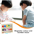 Miniatyrbild 3 av 8: Magnetisk Färg- & Nummerlabyrint | Träpussel för Räkning & Sortering för Förskolebarn