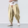 Miniatyrbild 5 av 7: 2024 Nytt Mode Dragsnöre Harem Byxor Män Baggy Jogging Byxor Japanska Män Skriv Bred Ben Byxor Man Casual Lo. Byxor GY1 XL