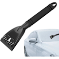 Miniatyrbilde 8 av 8: Isskraper for bil frontrute, isskrape snøbørste for bil frontrute 32 cm, ergonomisk skumgrep bil snø isskrapere for vinduer biler, lastebiler, suver Svart
