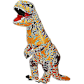 Pikkukuva 1 / 4: Lasten ja aikuisten dinosaurus puhallettava cosplay-asu Tyrannosaurus Rex Anime Cartoon Party -mekko Halloween-asu - Täydellinen brown