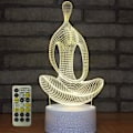 Miniatyrbillede 1 af 10: 3D optisk illusionsnattlampa legetøj, fjernbetjening, dæmpbar