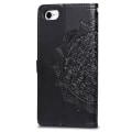 Miniatyrbillede 5 af 5: iPhone 7/8/SE (2020/2022) - Mandala Læder Etui - Sort Sort Sort