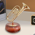 Miniatyrbilde 3 av 7: Musikkbokser for jenter \2013 Klassisk grammofonspillende nostalgisk boks, morsdagsdekor Trumpet speldosa