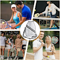 Miniatyrbild 4 av 8: Racketväska, Tennisracketväska, Tennisracket täckväska, Tennisracketskydd för män kvinnor, lätt axelväska för tennisracket badmintonracket Vit