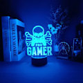 Miniatyrbillede 1 af 7: 16 farver til XBOX-spil, der ændrer natlys, 3D akryl LED touch-bordlampe, atmosfære, rumdekor, illusionslampe til jul, 16 farver, revnet base