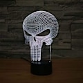 Miniatyrbilde 3 av 8: Punisher Skull 3D-modell Visuell optisk illusjon 7 farger Chan