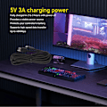 Pikkukuva 3 / 10: Nopean latauksen nylon-latauskaapeli Xbox Seriesille, USB Type-C, latauskaapeli LED-ilmaisimella PS5:lle, 9,8 jalkaa