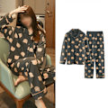 Pikkukuva 5 / 6: Nukkumisvaatteet Pyjamat Naiset Kevät ja Syksy Puuvilla Pitkähihainen Ohut XL XL
