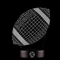 Miniatyrbilde 6 av 9: 3D optisk illusjonsnattlampe - 7 LED-fargeskiftlampe