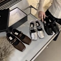 Miniatyrbillede 6 af 7: Fransk Aftenstil Mary Jane Kvindesko Enkelt Lag Elegante Flade Sko. Sort 39