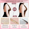 Miniatyrbilde 5 av 5: Hudfarget Tape (Push Up Bryst) Kinesiologitape Kroppstape, Brysttape, B