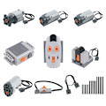 Miniatyrbillede 1 af 8: Technic Motor Set, 25 st Power Feature-Kit Batteridrevet Fjernbetjening Modtager Sæt, Indeholder 1L/2M/1 Servomotorer 25 st