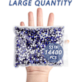 Miniatyrbillede 4 af 4: 14400 stk. Kongeblå Flade Rhinestones til DIY Håndværk, Safir, SS16, 3,8-4,0 mm Sapphire SS16/14400pcs