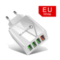 Pikkukuva 4 / 5: Musta, 33W USB-laturi QC 3.0 4-porttinen USB-laturi Useita USB-laturit Yhteensopiva iPhone 12/13/11/Samsung S22/S21/S20/Xiaomi/Huawei/OPPO/OnePlus jne.