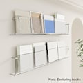 Miniatyrbild 2 av 7: Väggmonterad tidningshållare, transparent displayställ för vardagsrum, 50cm 50 cm-2 pcs