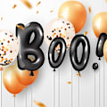 Miniatyrbillede 2 af 5: 96 stk Halloween Konfetti Balloner - Sort Orange Helium Latex Dekoration