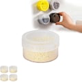 Miniatyrbild 1 av 8: Magnetiska Kryddburkar, Kryddförvaringslåda med Transparent Lock, Vit 4 st White 4 pcs