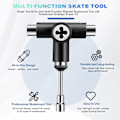 Miniatyrbilde 4 av 5: Skate Tool Allt-i-ett multifunksjons Ratchet Skateboard Tool med Skateboard Griptape Eraser Kit