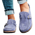 Miniatyrbild 1 av 6: Kvinnors skor spänne Slip-on tofflor . Grå Grey 41