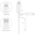 Pikkukuva 2 / 4: CQBB 3 x USB-kaapeli iPhone 14 Prolle - 14 Plus -14 ProMax -14 Type-C - Lightning - 1 metri valkoinen