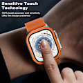 Miniatyrbillede 3 af 7: 9H Hærdet Glas Titanram Til Apple Watch Ultra 2/1 Skærmbeskytter 49Mm Let Beskyttelse Til Iwatt Ultrach Ultraname 2PCS Sort til 49MM ultra