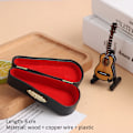 Miniatyrbillede 1 af 7: 8 cm samling Dekorative pyntegenstande Modeldekoration Gaver med stativ Miniature musikinstrument Minifiol Træ Wooden C