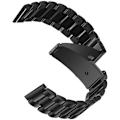 Miniatyrbillede 8 af 8: Smart Watch Rem 22mm Rustfrit Stål Armbånd Rem Kompatibel med Apple Huawei Sort Forbrugerelektronik
