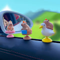 Miniatyrbild 7 av 7: Instrumentpanel figur av en fenlös tumlare, vår fenlösa tumlare med skakande huvud, kreativ skrivbordsdekoration, söta djurdekorationer för bilen, presentkreativitet Allt