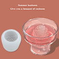 Miniatyrbillede 8 af 8: 4 stk. Rose Silikonform DIY Valentinsdag Roseformet Isform Whisky Smuk Blomsterform til Fest Bar Is Terning Skimmelbakker