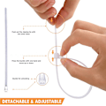 Miniatyrbilde 4 av 4: Møbelankre og stropper (10-pakning) for kommode, hyller og sikkerhet White Nylon Pack of 10
