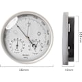Miniatyrbillede 3 af 9: Analogt vejrstation 3 i 1 rustfrit stål Ø132 mm - Barometer, termometer, hygrometer, sølv