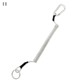 Miniatyrbilde 3 av 7: Ny Spiral Stretch Keychain Elastisk Spring Rep Key Ring Metall Karabiner För Utomhus Anti-Förlorade Telefon Spring Key Cord Lås Krok 9 1.2m
